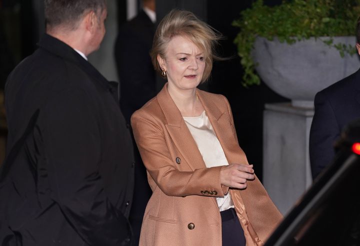 Prime Minister Liz Truss leaving the Hyatt hotel in Birmingham, during the Conservative Party annual conference at the International Convention Centre in Birmingham. Picture date: Tuesday October 4, 2022.