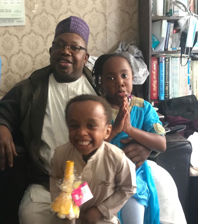 Alhaji Yusuf and his grandchildren 