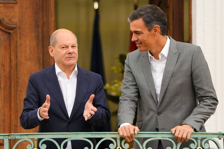 Olaf Scholz y Pedro Sánchez en un encuentro previo en Alemania.
