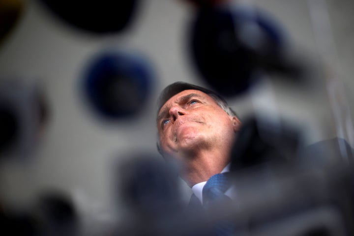 Jair Bolsonaro en un acto de la segunda vuelta de las elecciones en Brasil.