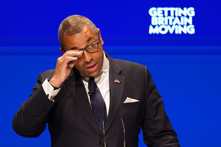 James Cleverly at the Conservative Party annual conference in Birmingham.
