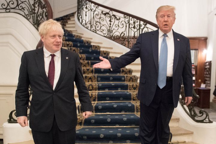 Boris Johnson meeting the then US President Donald Trump for bilateral talks during the G7 summit in 2019