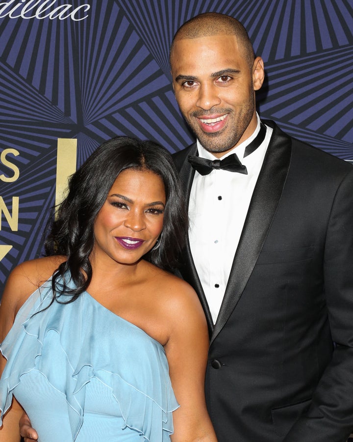 Nia Long and Ime Udoka attend a BET event on Feb. 17, 2017 in Beverly Hills, California.