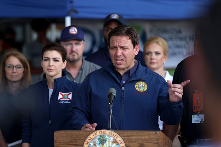 "If they can use it to pursue their political agenda, they will do it,” Florida Gov. Ron DeSantis said of reporters covering the storm.