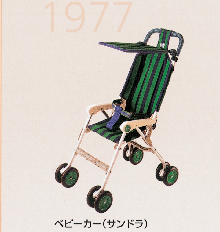 コンビの初代ベビーカー「サンドラ」は1977年に発売された