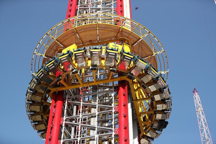 The FreeFall drop tower at ICON Park in Orlando, Florida, is pictured a few days after 14-year-old Tyre Sampson died after falling from his seat.