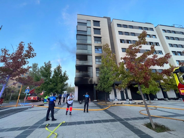 Explosión en un local en Alcorcón (Madrid).
