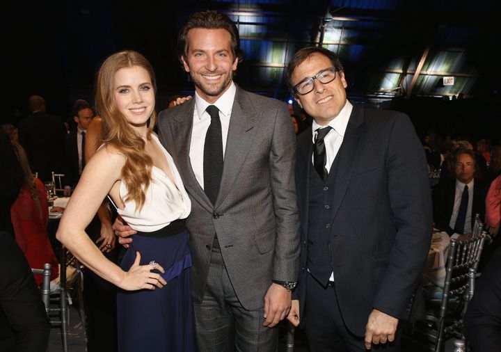 Adams, Bradley Cooper and David O. Russell at the Critics' Choice Awards in 2013.