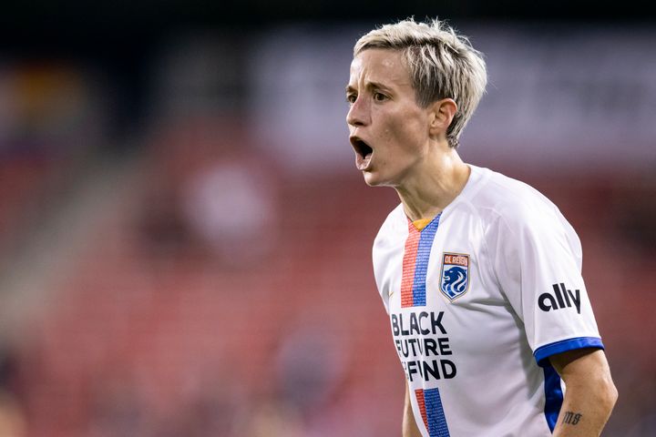 Megan Rapinoe of Seattle's OL Reign in a September 2022 NWSL match against Gotham FC.
