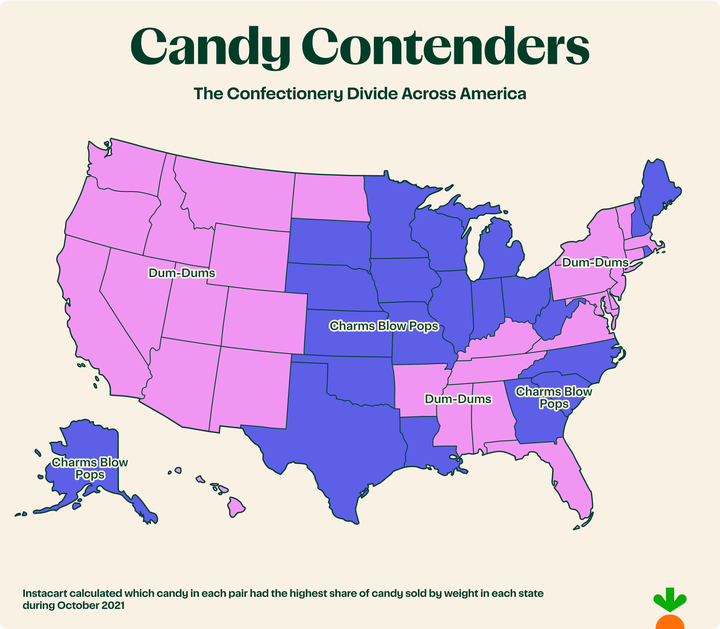 Nutritionists rank Halloween candy from better to worst