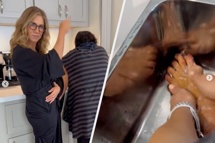 Jennifer Aniston suffered a fake tan fail while filming The Morning Show
