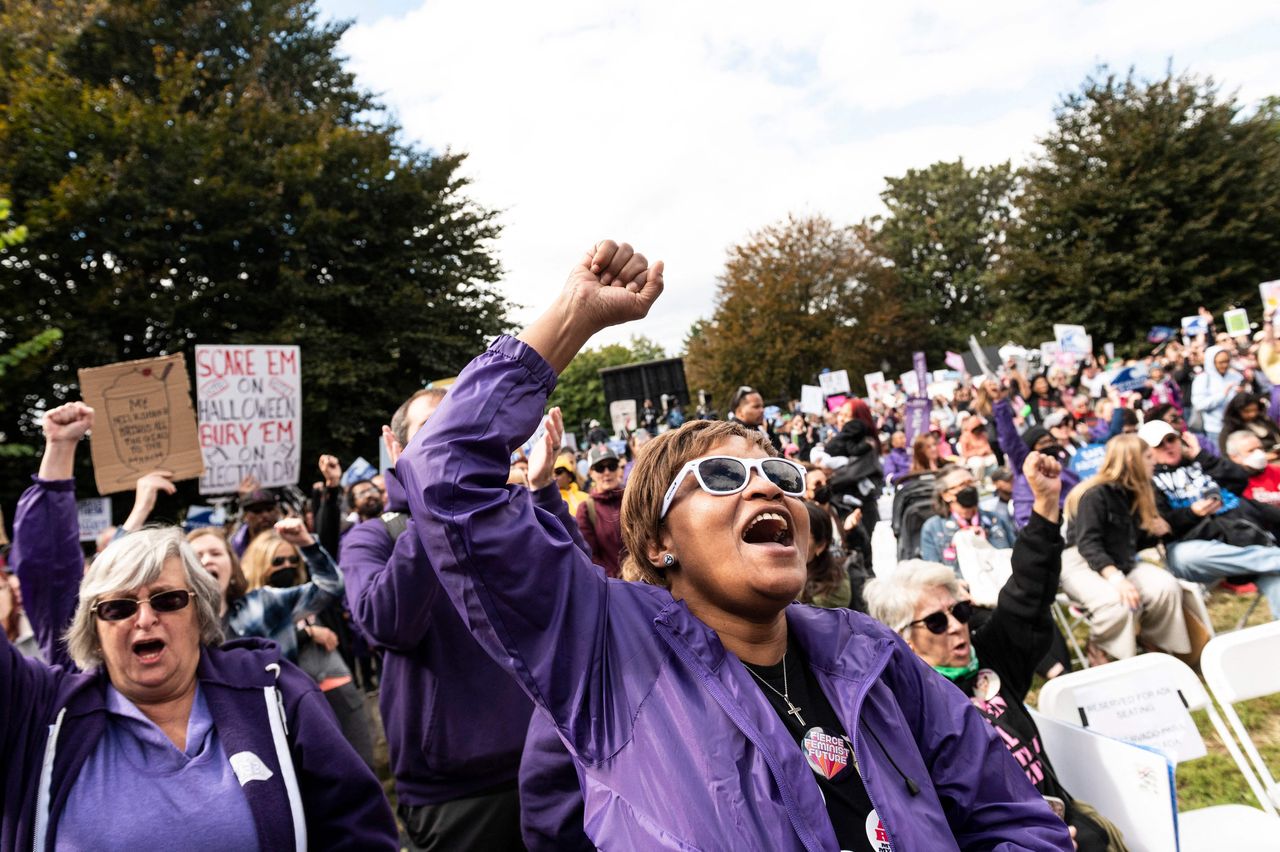 Thousands of people gathered in the nation's capital to demonstrate for reproductive rights.