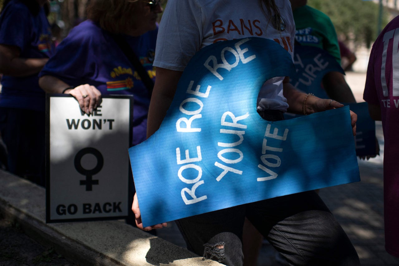 Women's Wave marchers showed up to demonstrate in Houston, Texas.