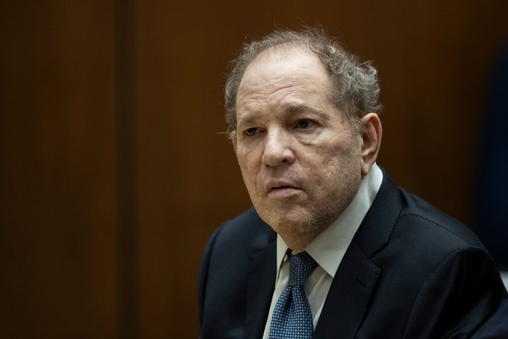 Former film producer Harvey Weinstein appears in court at the Clara Shortridge Foltz Criminal Justice Center in Los Angeles on Tuesday. 