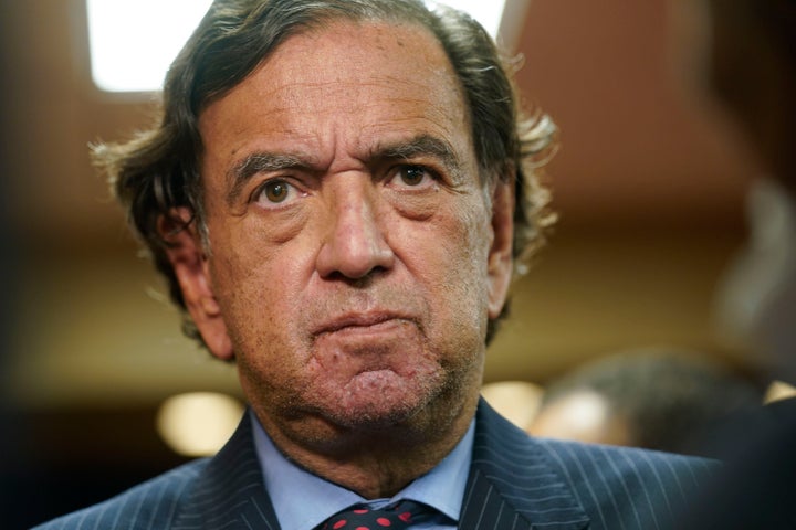 Former U.S. diplomat Bill Richardson is seen following the release of American journalist Danny Fenster last November from Myanmar. Richardson on Sunday said he believes that Brittney Griner and Paul Whelan could be released from Russia this year.