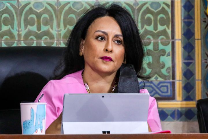 Nury Martinez stepped down as president of the Los Angeles City Council on Monday after leaked audio revealed her making racist remarks about a colleague and his child. She retained her seat on the council, though.