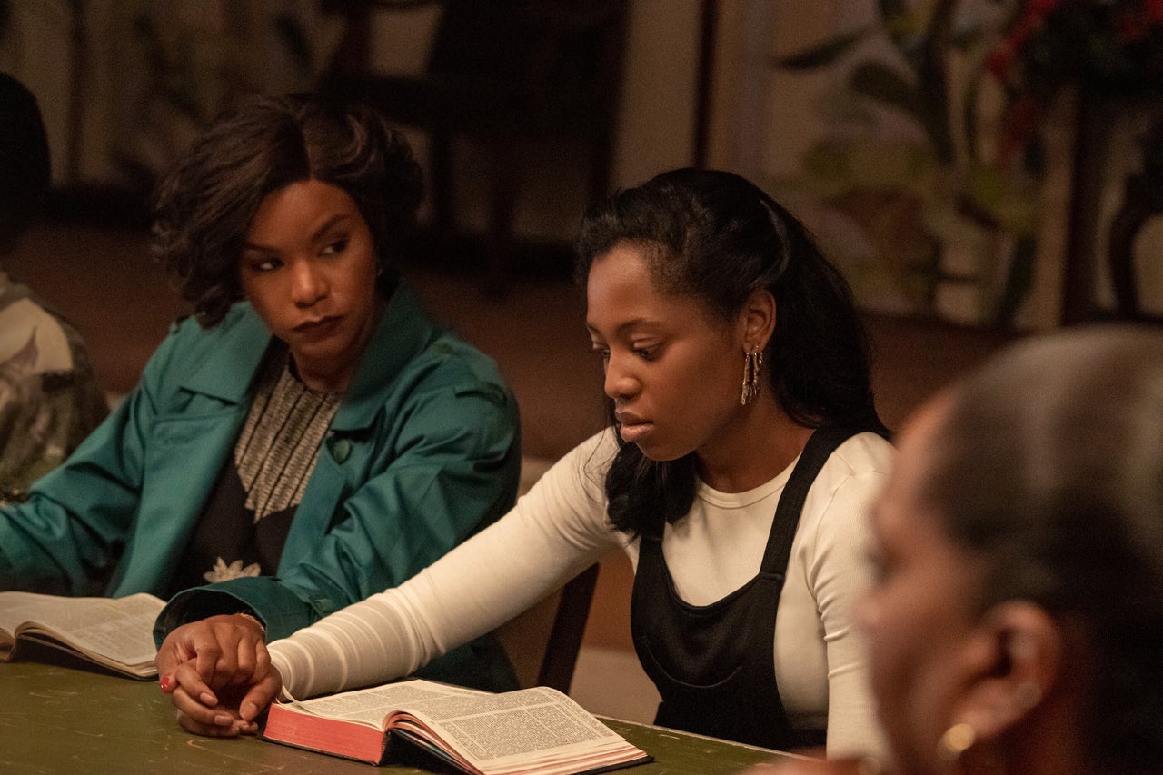 LeToya Luckett as Kenya and Hailey Kilgore as Jukebox on "Power Book II: Raising Kanan."