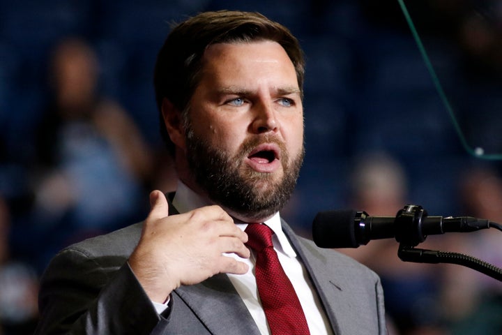 J.D. Vance, the Republican nominee for U.S. senator for Ohio, speaks at a Sept. 17 campaign rally in Youngstown. At a debate Monday in Cleveland with rival Tim Ryan, he questioned Ryan's commitment to fighting drug addiction.