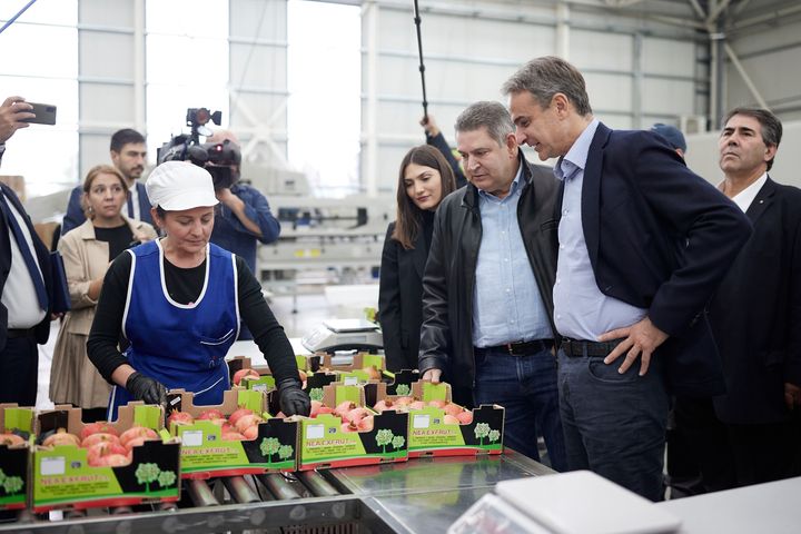 Εξαγωγική επιχείρηση φρούτων και λαχανικών επισκέφθηκε στην Πέλλα ο πρωθυπουργός