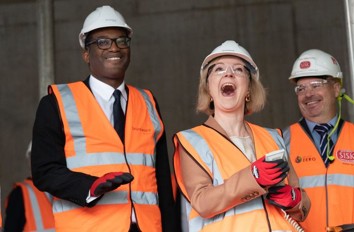 PA Best Prime Minister Liz Truss and Chancellor of the Exchequer Kwasi Kwarteng (left) during a visit to a construction site for a medical innovation campus in Birmingham, on day three of the Conservative Party annual conference at the International Convention Centre in Birmingham. Picture date: Tuesday October 4, 2022.