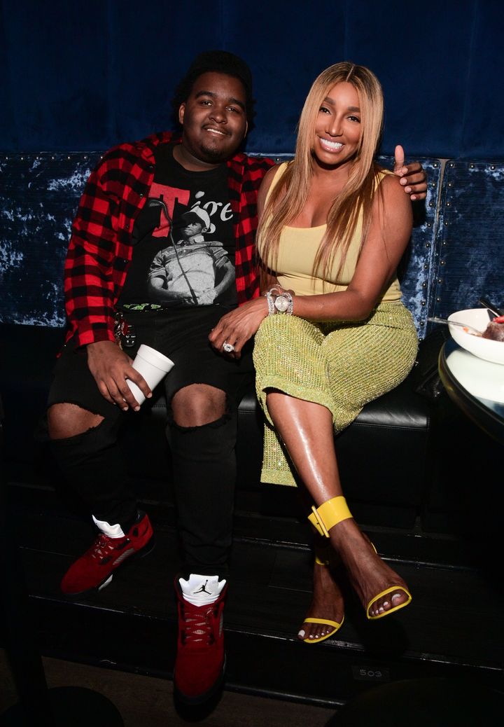 Brentt and NeNe Leakes at the grand opening for their bar, The Linnethia Lounge, on May 28, 2021, in Duluth, Georgia.