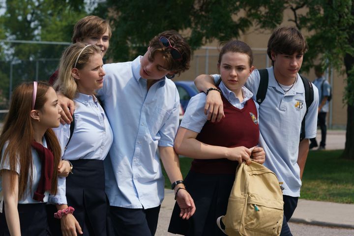 Chiara Aurelia (second from right) plays young Ani in the film. 