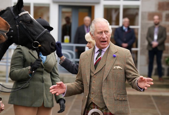 King Charles III attends a reception to thank the community of Aberdeenshire for their organisation and support following the death of Queen Elizabeth II.