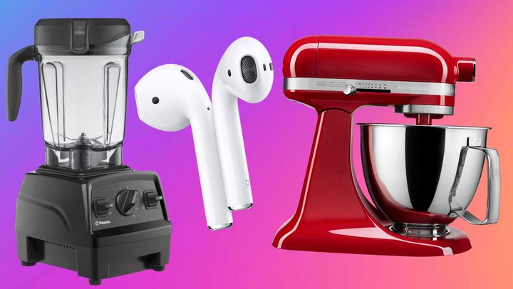 A Vitamix Explorian blender, a pair of Apple AirPods and KitchenAid's mini stand mixer, all on sale for Early Access Prime Day.
