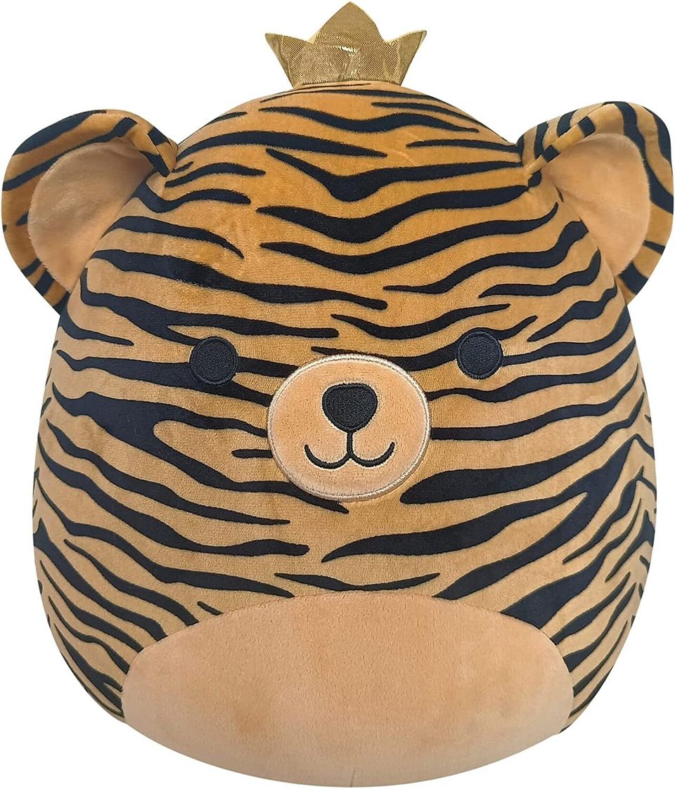 Squishmallows 14-Inch brown tiger with crown plush