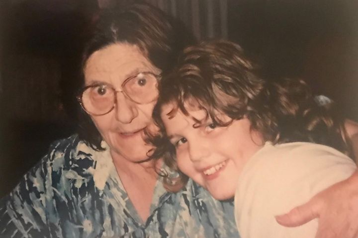 The author with her grandmother Lena “Lee” Moffitt on Sept. 15, 1998.