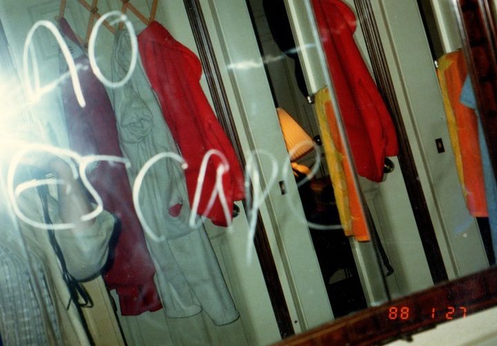 This photograph, from Jan. 27, 1988, was taken in the downstairs bathroom, "where the entity allegedly did most of its writing," the author says.