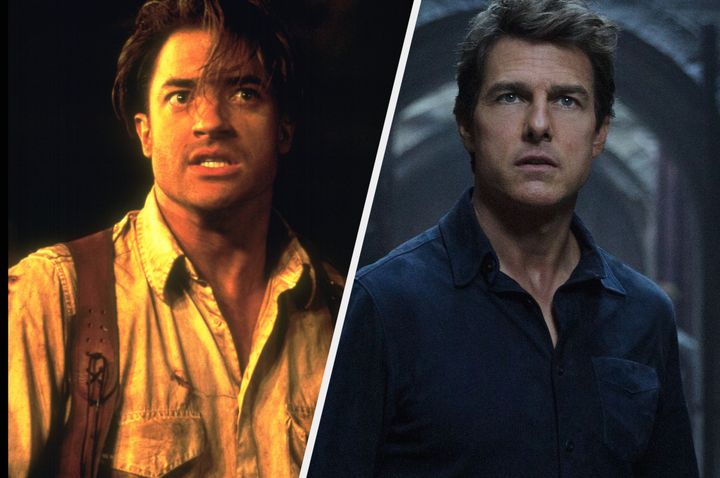 (L-R) Brendan Frasier and Tom Cruise have both starred in The Mummy