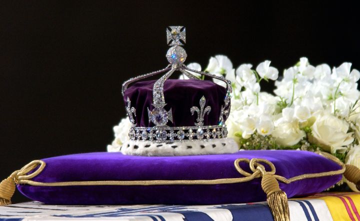 The Queen Mother's coronation crown with the Koh-i-noor diamond.