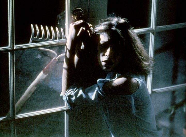 Jamie Lee Curtis as Laurie Strode on the set of 1978's "Halloween," written and directed by John Carpenter.