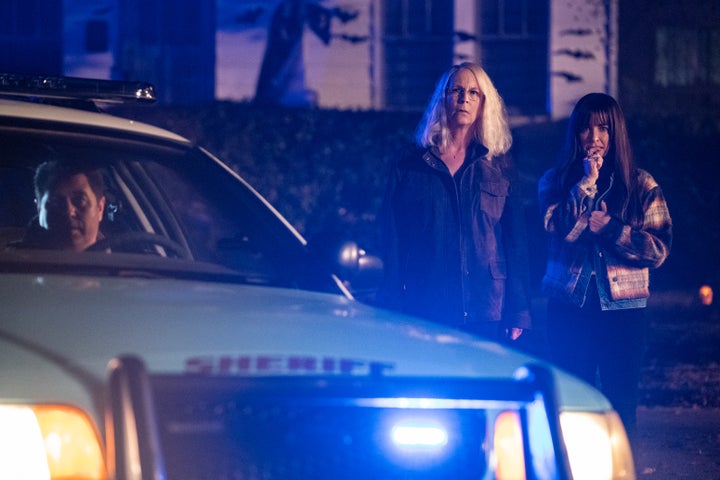 Laurie Strode (Jamie Lee Curtis) and fellow Michael Myers survivor Lindsey (Kyle Richards) meet a new evil in "Halloween Ends."