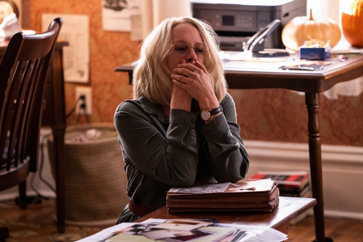 Laurie Strode (Jamie Lee Curtis) realizes there's a whole new terror in town in "Halloween Ends."