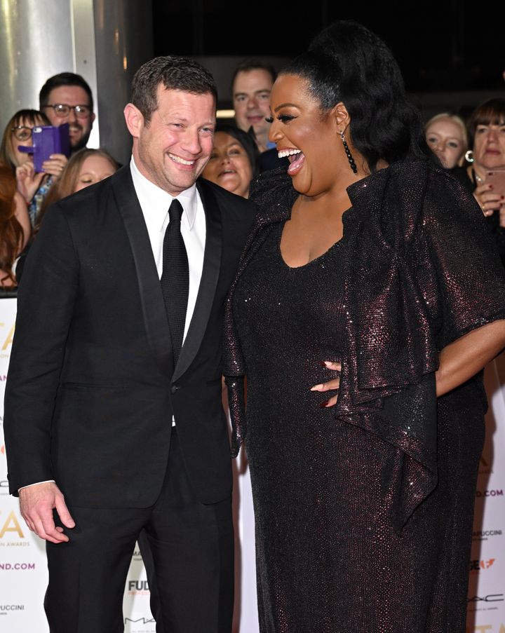 Dermot O'Leary and Alison Hammond walking the red carpet at this year's NTAs