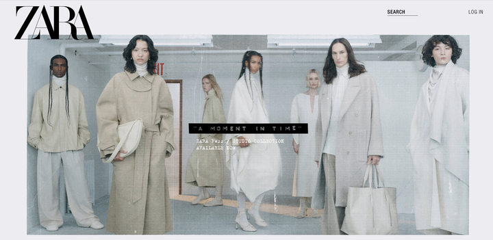 La web de Zara, con fotos de Steven Meisel.