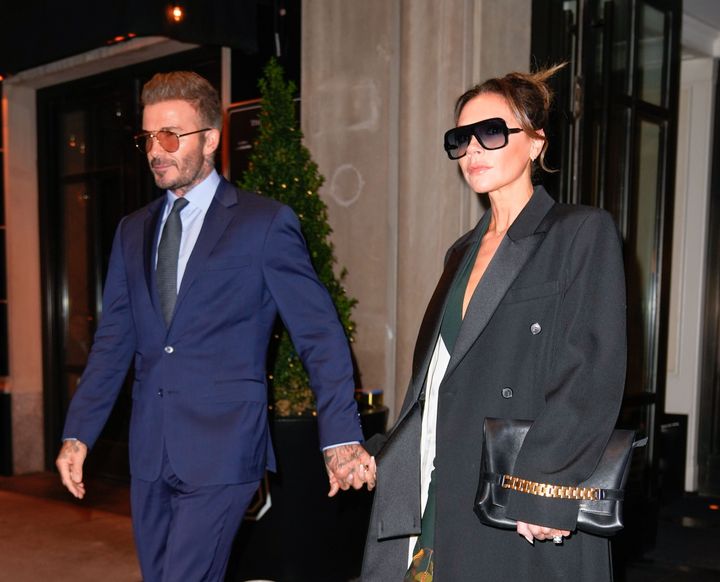 David and Victoria Beckham in New York earlier this week