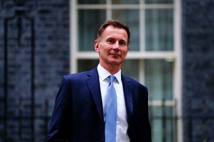 Jeremy Hunt leaves 10 Downing Street in London after he was appointed Chancellor of the Exchequer following the resignation of Kwasi Kwarteng. Picture date: Friday October 14, 2022.