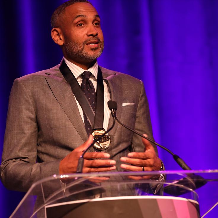 NBA Hall of Famer Grant Hill speaks at the Black Men XCEL Summit.