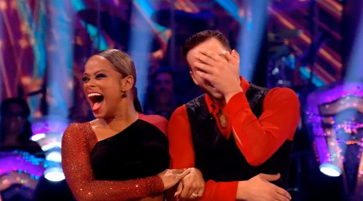 Fleur East and Vito Coppola react to the chaotic scene