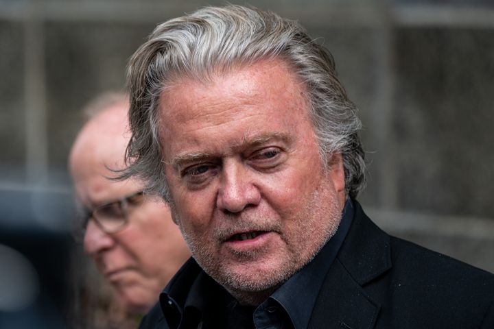 Steve Bannon, a former adviser to former President Donald Trump, was convicted on two counts of criminal contempt of Congress in July.