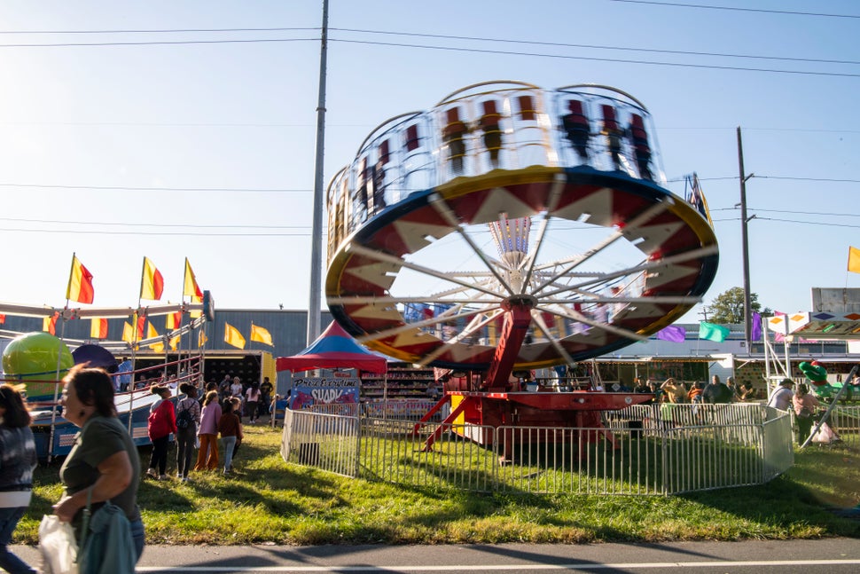 Rides in full swing at the carnival.