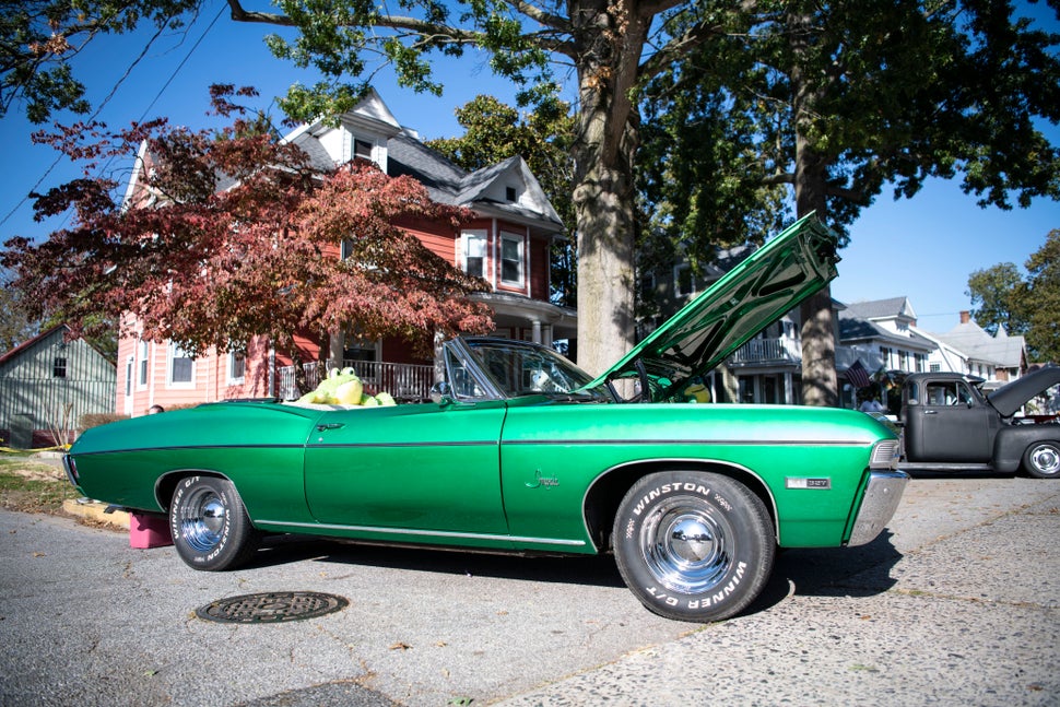 One of the many classic cars spotted on the street.