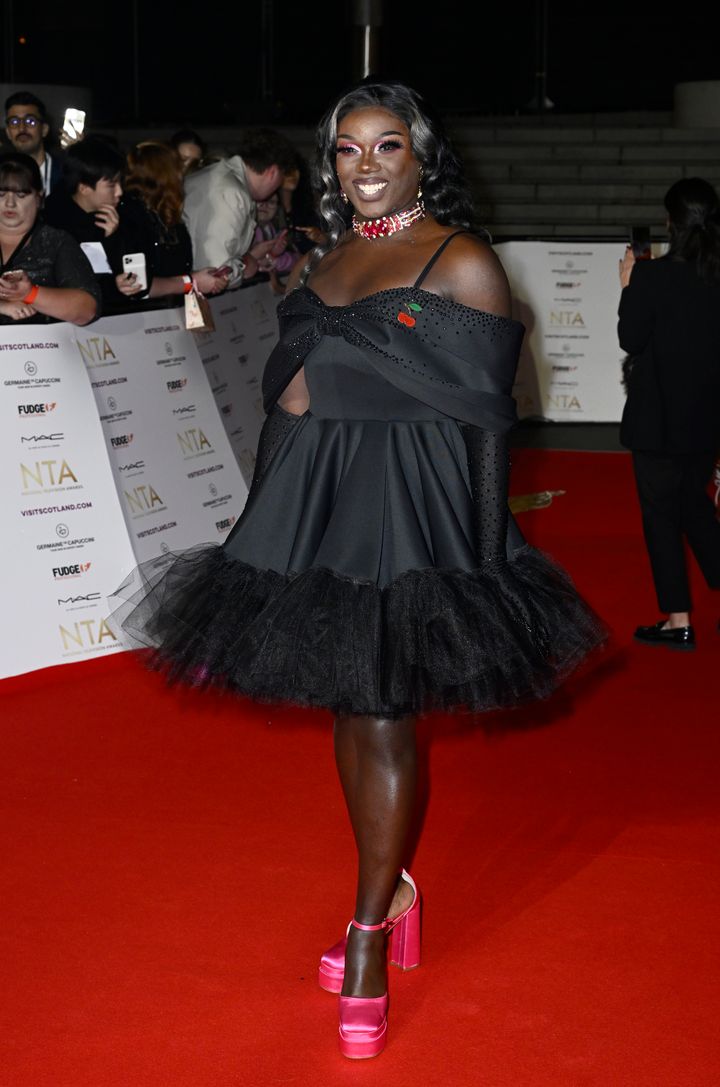 Vanity Milan representing Drag Race UK at the NTAs