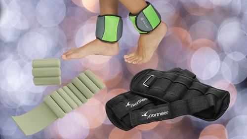 BUKA Adjustable Ankle Weights (Pair) – 1kg Each, Black Nylon For Running, Gym, Or Weight Lifting-122915