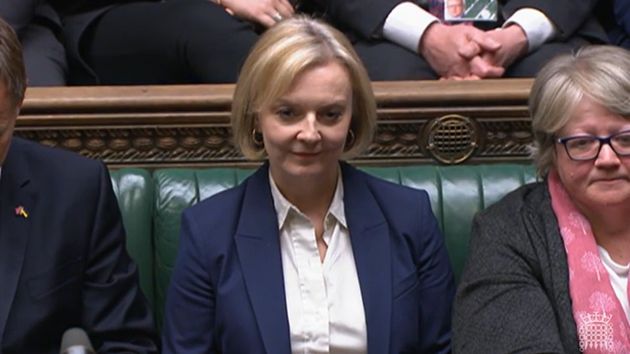 Screen grab of Prime Minister Liz Truss listening to Shadow Chancellor Rachel Reeves' response the Chancellor's statement in the House of Commons, London. Picture date: Monday October 17, 2022.