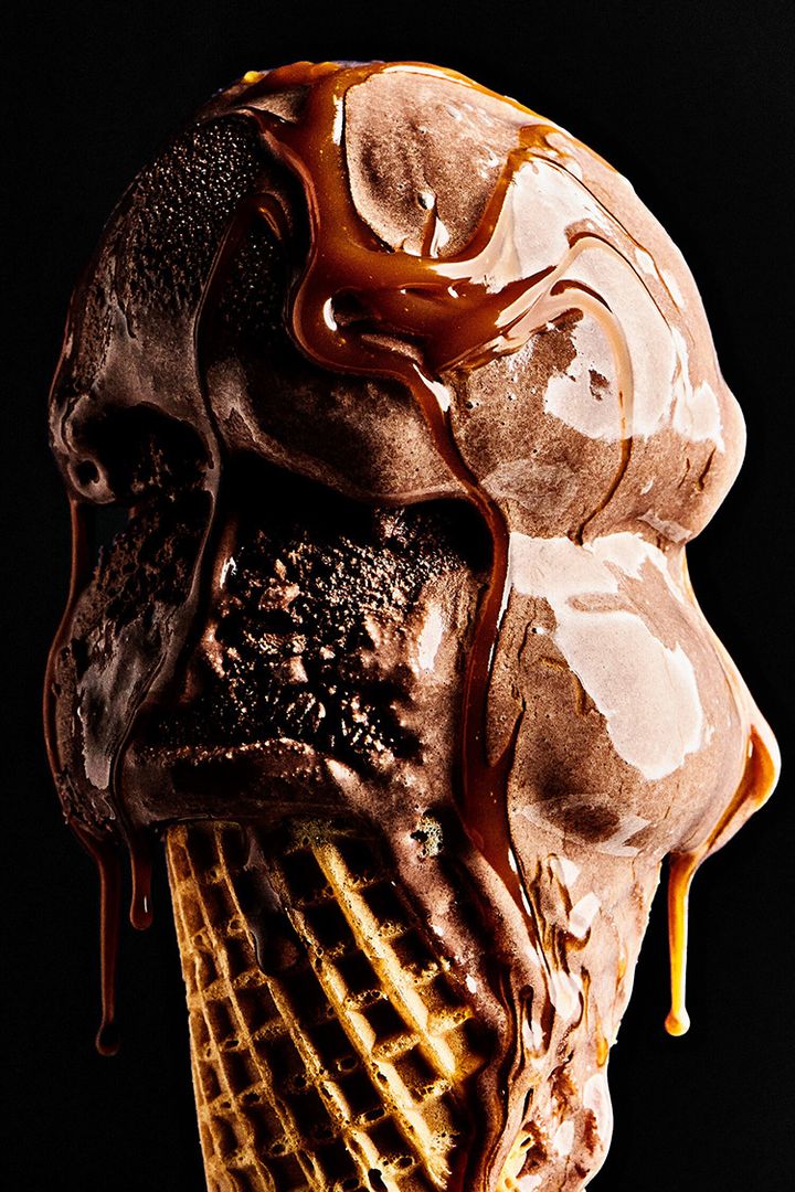Ice cream is one of the most difficult subjects to photograph.  Here's a perfectly dripping cone styled by Jeffra.