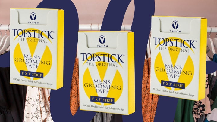 <a href="https://www.amazon.com/Vapon-Topstick-Strips-Hypo-Allergenic-Purpose/dp/B014MPEDCY?tag=tessaflores-20&ascsubtag=63473803e4b0b7f89f529d4d%2C-1%2C-1%2Cd%2C0%2C0%2Chp-fil-am%3D0%2C0%3A0%2C0%2C0%2C0" target="_blank" data-affiliate="true" role="link" data-amazon-link="true" rel="sponsored" class=" js-entry-link cet-external-link" data-vars-item-name="Topstick" data-vars-item-type="text" data-vars-unit-name="63473803e4b0b7f89f529d4d" data-vars-unit-type="buzz_body" data-vars-target-content-id="https://www.amazon.com/Vapon-Topstick-Strips-Hypo-Allergenic-Purpose/dp/B014MPEDCY?tag=tessaflores-20&ascsubtag=63473803e4b0b7f89f529d4d%2C-1%2C-1%2Cd%2C0%2C0%2Chp-fil-am%3D0%2C0%3A0%2C0%2C0%2C0" data-vars-target-content-type="url" data-vars-type="web_external_link" data-vars-subunit-name="article_body" data-vars-subunit-type="component" data-vars-position-in-subunit="0">Topstick</a> is a long-lasting and hypoallergenic double-sided tape that can fix a number of wardrobe-related problems.